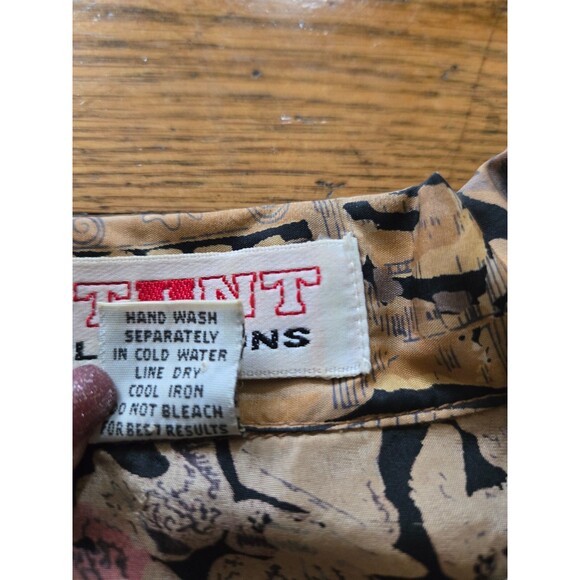 Vtg Stunt Collection 100% Silk Majestic Abstract Print Tunic Blouse Size Medium - Picture 5 of 8